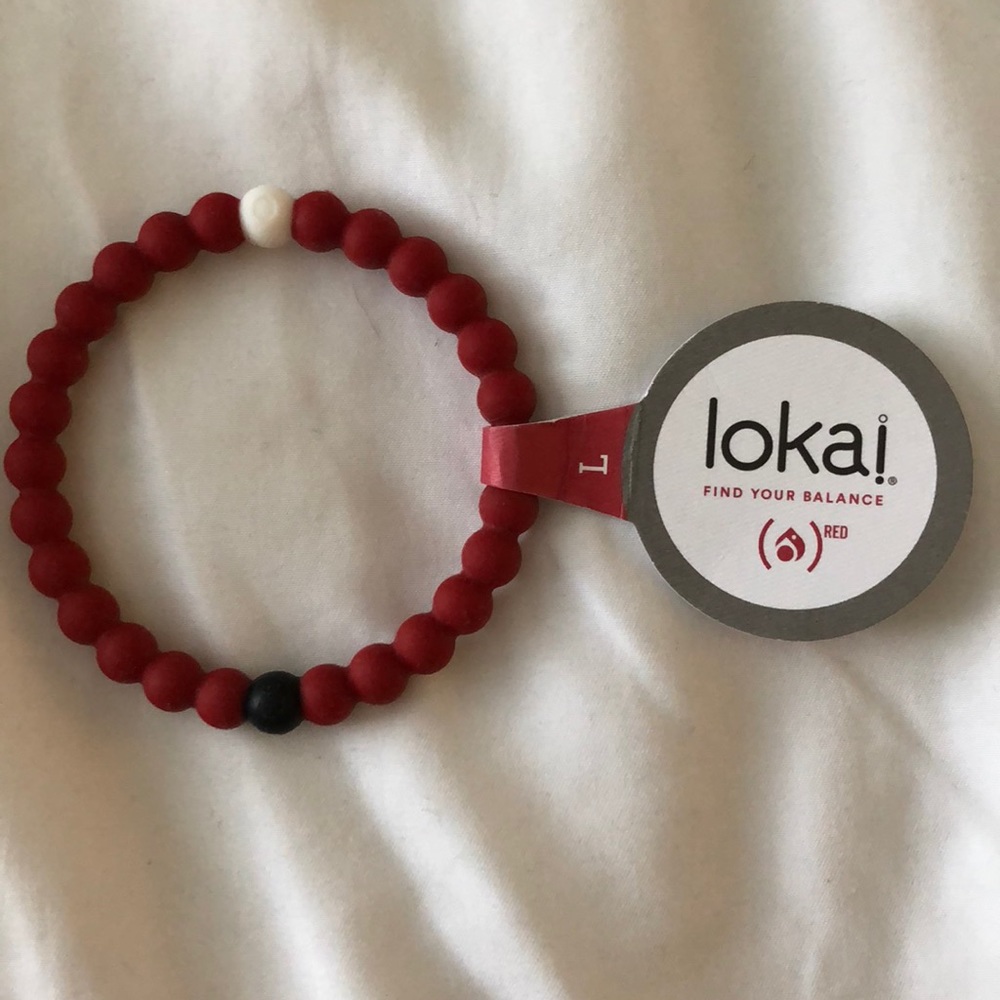 large project (RED) lokai bracelet. NEW with tags